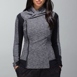 Lululemon Athletica Charcoal and Black bahkti yoga Jacket